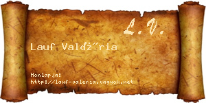 Lauf Valéria névjegykártya