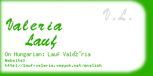 valeria lauf business card